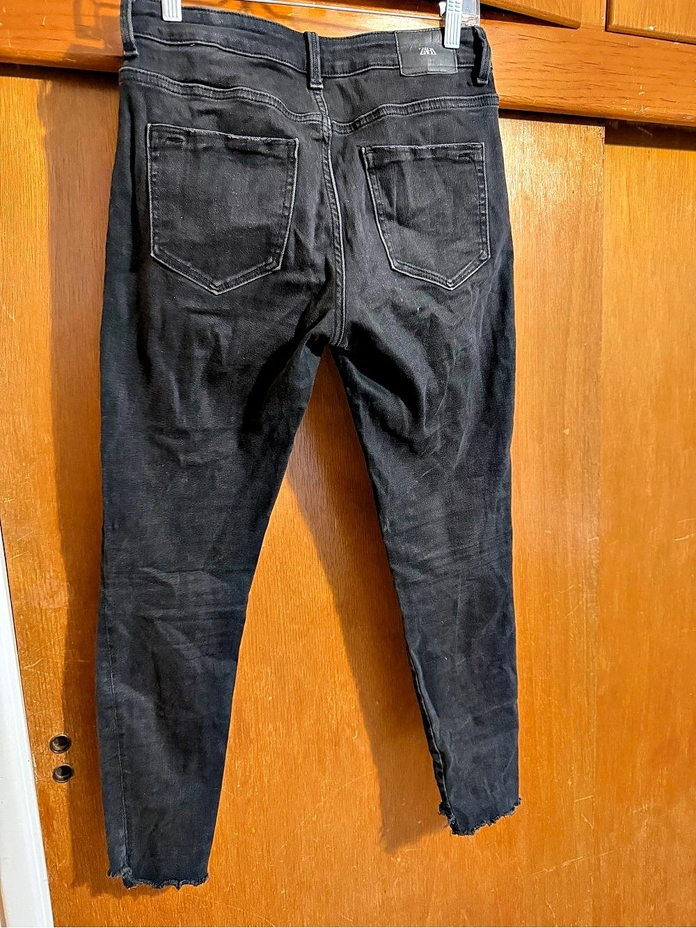 Zara Skinny Jeans Black Waist 6